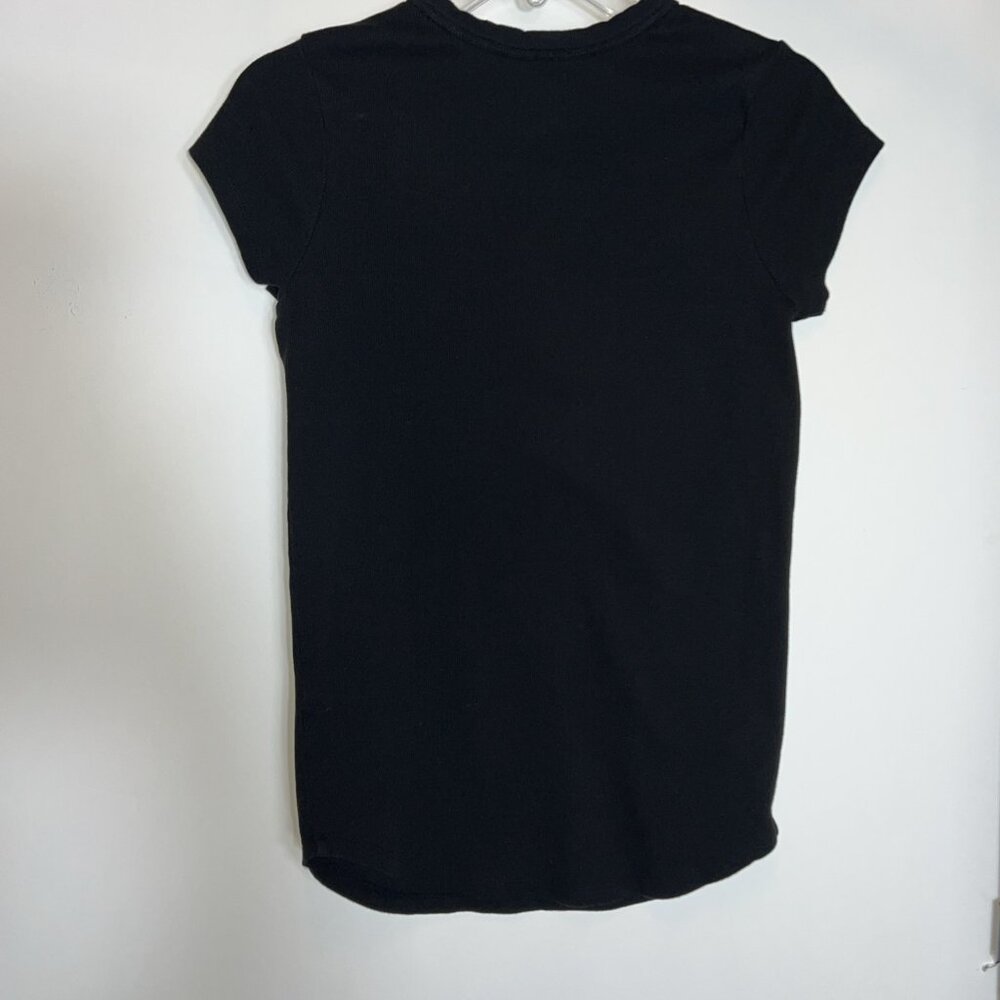 Buffalo By David Bitton Ribbed Black Tee Shirt Women’s Size Small - Picture 2 of 8